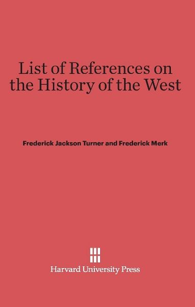 Produktbild: List of References on the History of the West