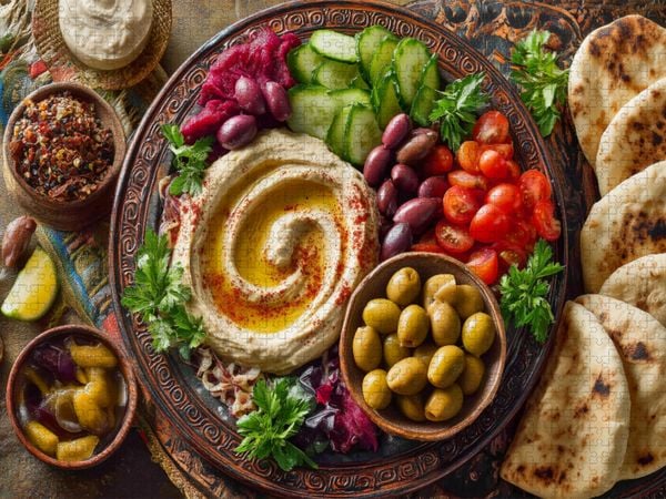 Produktbild: CALVENDO Puzzle Mediterrane Mezze, Vielfalt der Aromen | 2000 Teile Lege-Gr&ouml;&szlig;e 90x67cm Foto-Puzzle f&uuml;r gl&uuml;ckliche Stunden
