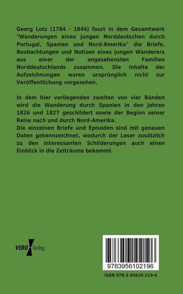Produktbild: Wanderungen eines jungen Norddeutschen durch Portugal, Spanien und Nord-Amerika