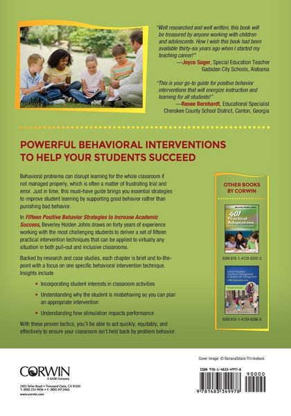 Produktbild: Fifteen Positive Behavior Strategies to Increase Academic Success
