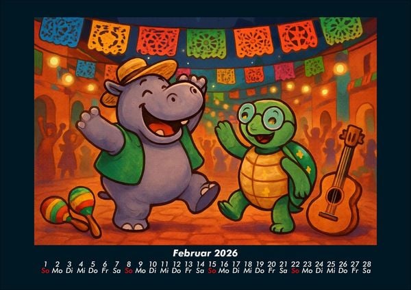 Produktbild: Sash & Taz - Abenteuer in Mexiko 2026 Fotokalender DIN A4