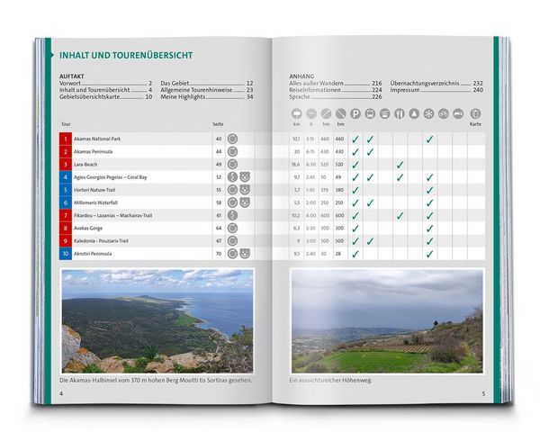 Produktbild: KOMPASS Wanderf&uuml;hrer Zypern, 55 Touren mit Extra-Tourenkarte
