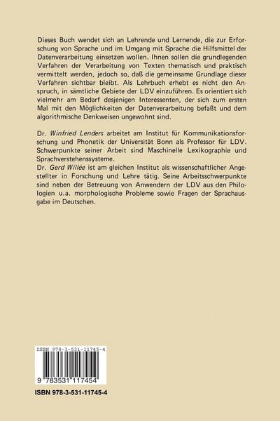 Produktbild: Linguistische Datenverarbeitung