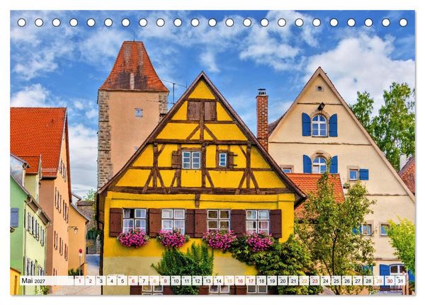 Produktbild: Dinkelsb&uuml;hl - Zw&ouml;lf Momente in der Altstadt (Tischkalender 2027 DIN A5 quer), CALVENDO Monatskalender