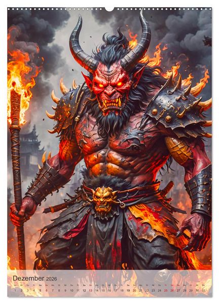 Produktbild: Japanische Mythologie - G&ouml;tter, Helden und Monster (hochwertiger Premium Wandkalender 2026 DIN A2 hoch), Kunstdruck in Hochglanz