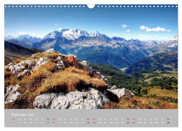 Produktbild: Giganten der Dolomiten - Die Dreitausender (Wandkalender 2026 DIN A3 quer), CALVENDO Monatskalender