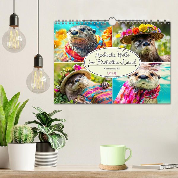 Produktbild: Modische Welle im Fischotter-Land. Charme und Stil (Wandkalender 2026 DIN A4 quer), CALVENDO Monatskalender