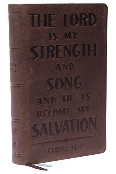 Produktbild: KJV Holy Bible: Personal Size with Cross References, Brown Genuine Leather, Red Letter, Comfort Print: King James Version (Verse Art Cover Collection)