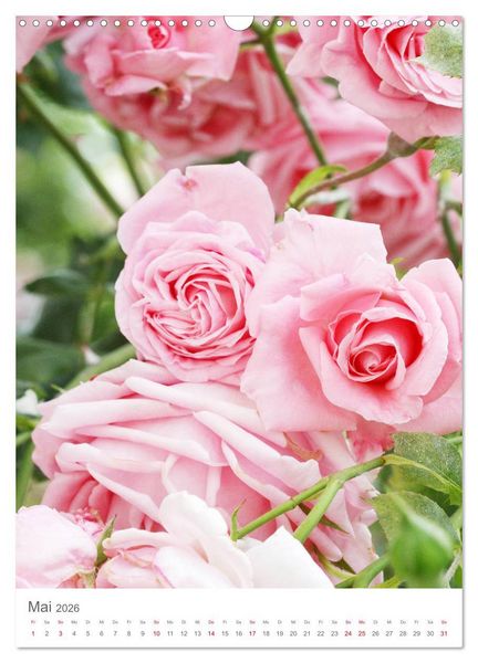 Produktbild: Gl&uuml;cklich mit Rosen (Wandkalender 2026 DIN A3 hoch), CALVENDO Monatskalender