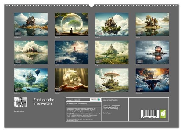 Produktbild: Fantastische Inselwelten (hochwertiger Premium Wandkalender 2026 DIN A2 quer), Kunstdruck in Hochglanz