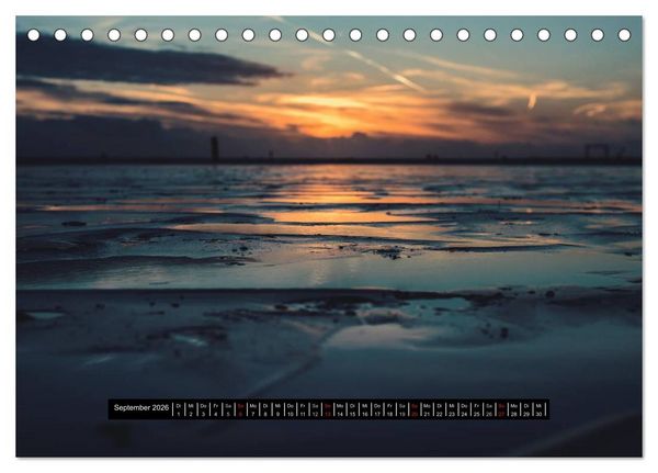 Produktbild: Abendlicht &uuml;ber der Nordsee (Tischkalender 2026 DIN A5 quer), CALVENDO Monatskalender