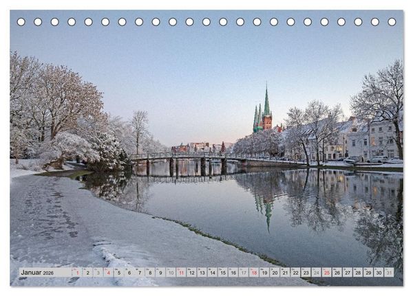 Produktbild: Hansestadt L&uuml;beck (Tischkalender 2026 DIN A5 quer), CALVENDO Monatskalender