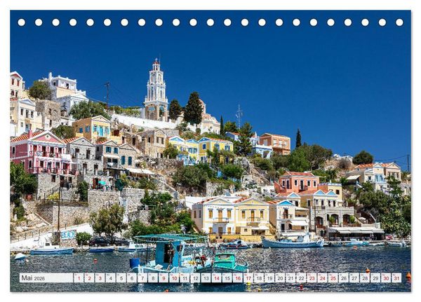 Produktbild: Rhodos und Symi (Tischkalender 2026 DIN A5 quer), CALVENDO Monatskalender