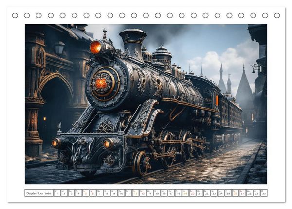 Produktbild: KI-Lokomotiven (Tischkalender 2026 DIN A5 quer), CALVENDO Monatskalender