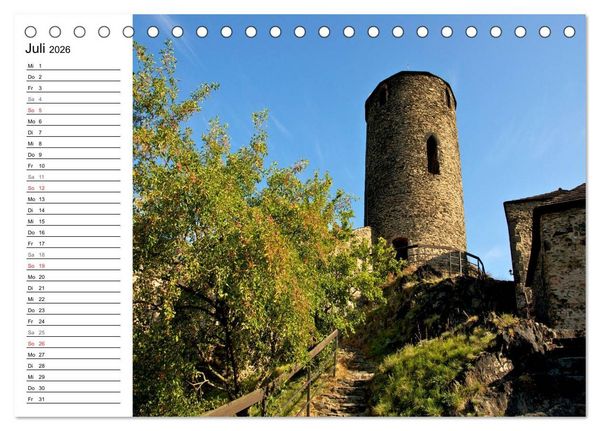 Produktbild: Tschechien - Die Burg Strekov (Tischkalender 2026 DIN A5 quer), CALVENDO Monatskalender