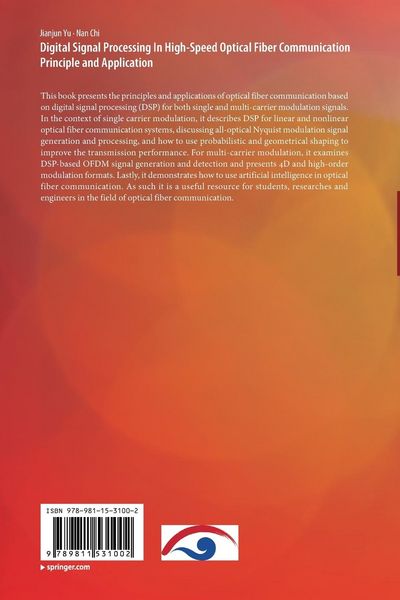 Produktbild: Digital Signal Processing In High-Speed Optical Fiber Communication Principle and Application