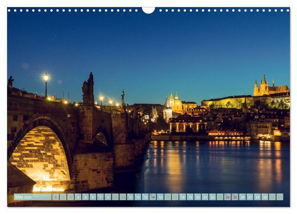 Produktbild: Die Karlsbr&uuml;cke in Prag (Wandkalender 2026 DIN A3 quer), CALVENDO Monatskalender