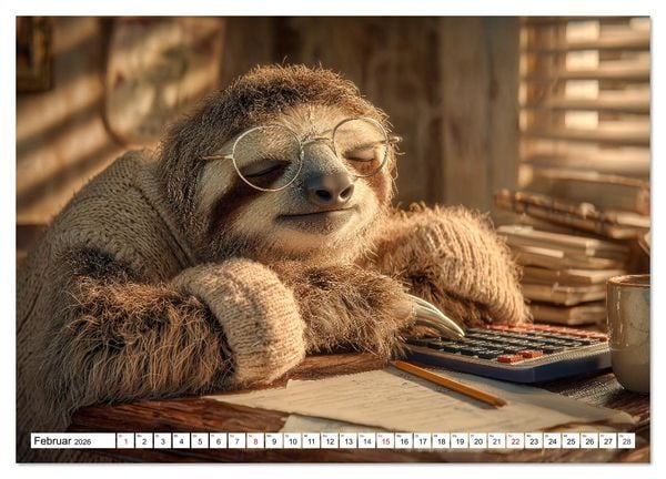 Produktbild: Die Chaos GmbH - Tierisch faule Kollegen (hochwertiger Premium Wandkalender 2026 DIN A2 quer), Kunstdruck in Hochglanz