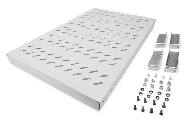 Produktbild: Digitus DN-97648 19 Zoll Netzwerkschrank-Ger&auml;teboden 1 HE variable Befestigungsschienen Geeignet f&uuml;r Schranktiefe: 1000 mm Lichtgrau (RAL 7035)
