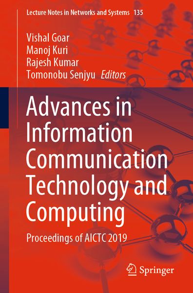 Produktbild: Advances in Information Communication Technology and Computing