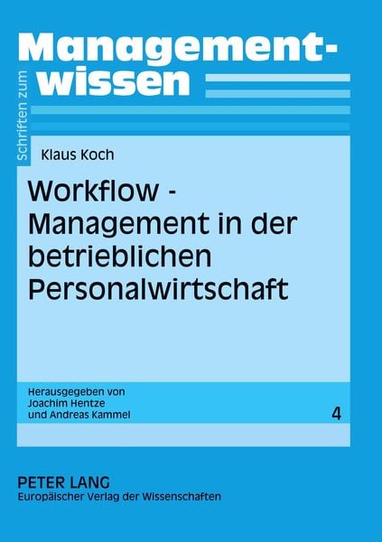 Produktbild: Workflow-Management in der betrieblichen Personalwirtschaft
