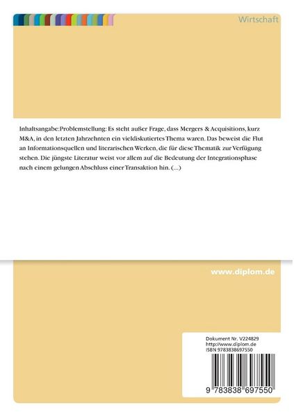Produktbild: Human Ressources Controlling bei Mergers & Acquisitions von Gro&szlig;unternehmen
