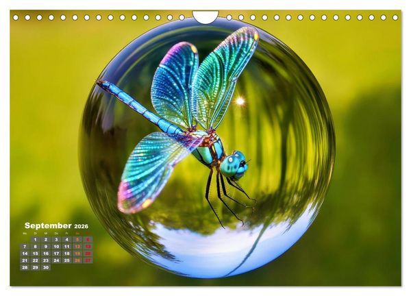 Produktbild: Libellen in einer Glaskugel (Wandkalender 2026 DIN A4 quer), CALVENDO Monatskalender