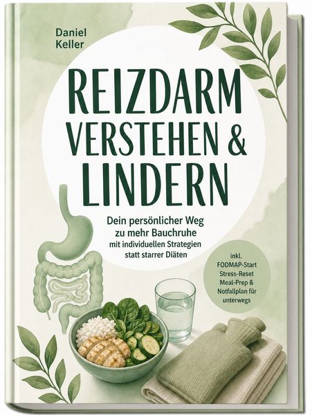 Produktbild: Reizdarm verstehen & lindern: Dein pers&ouml;nlicher Weg zu mehr Bauchruhe &ndash; mit individuellen Strategien statt starrer Di&auml;ten &ndash; inkl. FODMAP-Start, Stress-Reset, Meal-Prep & Notfallplan f&uuml;r unterwegs