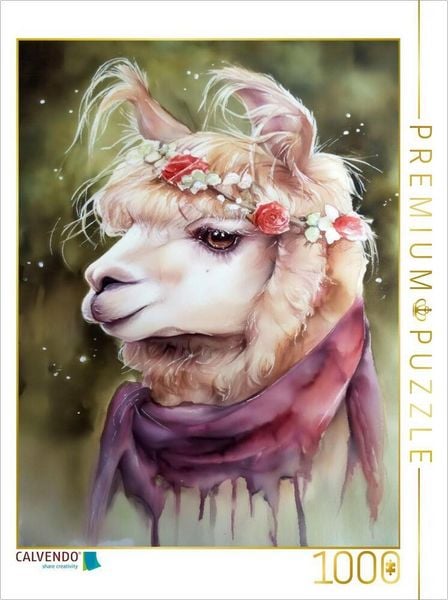 CALVENDO Puzzle Niedliches Alpaka | 1000 Teile Lege-Größe 64x48cm Foto-Puzzle für glückliche Stunden, Sonstige von , Calvendo Puzzle, 4070715403751