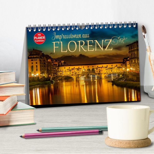 Produktbild: Impressionen aus FLORENZ (Tischkalender 2026 DIN A5 quer), CALVENDO Monatskalender