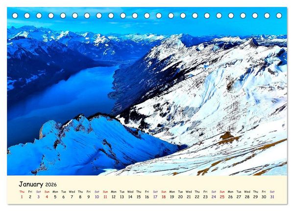 Produktbild: Switzerland and its majestic Alps (Desk Calendar 2026 DIN A5 landscape), CALVENDO 12 Month DeskCalendar