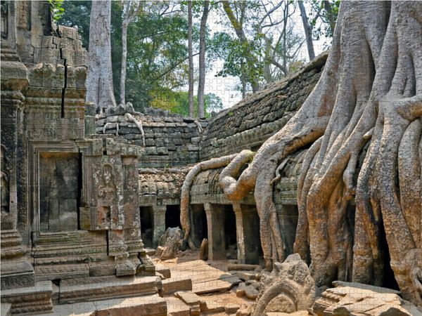 Produktbild: CALVENDO Puzzle Ta Prohm-Tempel 1000 Teile Lege-Gr&ouml;&szlig;e 64 x 48 cm Foto-Puzzle Bild von Harry M&uuml;ller