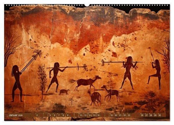 Produktbild: Steinzeit Galerie (hochwertiger Premium Wandkalender 2026 DIN A2 quer), Kunstdruck in Hochglanz