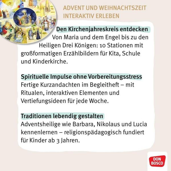 Produktbild: Die Jahreskrippe: Advent und Weihnachtszeit. Kamishibai Bildkartenset