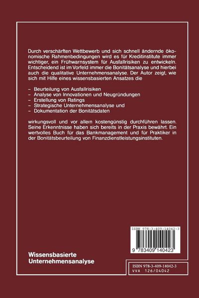 Produktbild: Wissensbasierte Unternehmensanalyse