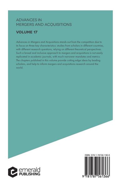 Produktbild: Advances in Mergers and Acquisitions