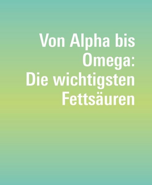 Produktbild: Fette und Fetts&auml;uren
