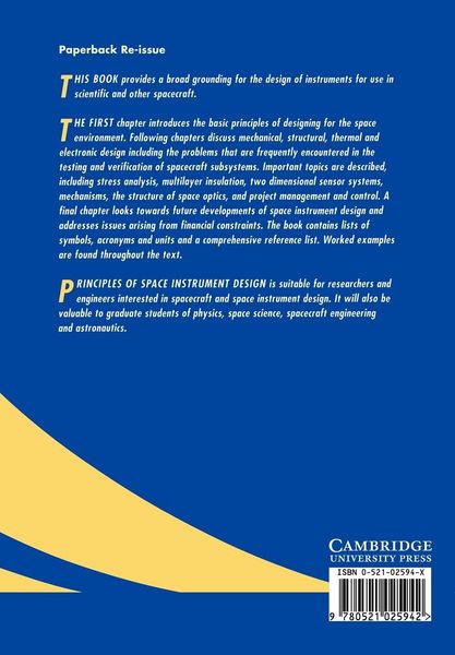 Produktbild: Principles of Space Instrument Design