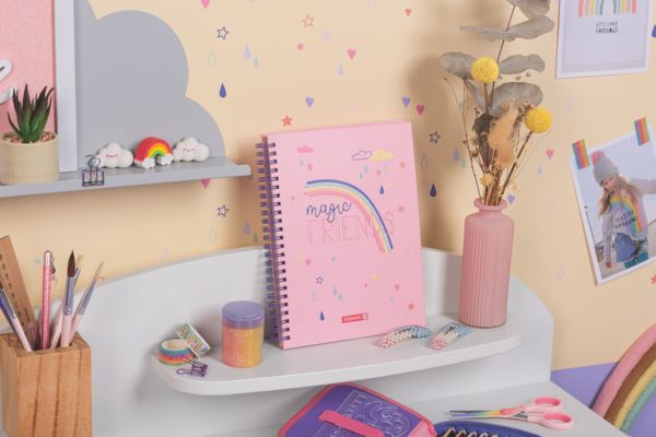 Produktbild: Brunnen Freundebuch Magic Rainbow &brvbar; 165&times;200 cm, 80 Seiten, rosa