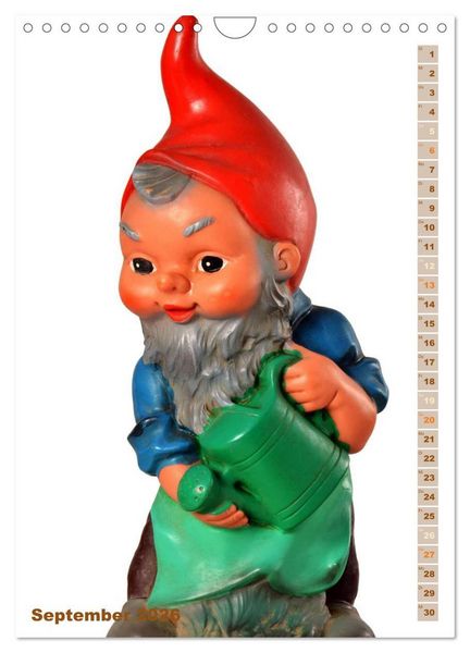 Produktbild: Gartenzwerge: Die rote Zipfelm&uuml;tze im Beet (Wandkalender 2026 DIN A4 hoch), CALVENDO Monatskalender