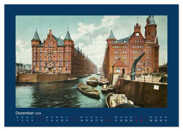 Produktbild: Lebendiges Hamburg von 1888 bis 1918 (Tischkalender 2026 DIN A5 quer), CALVENDO Monatskalender