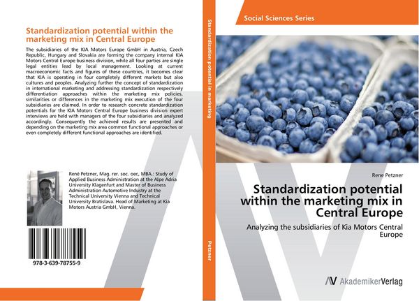 Produktbild: Standardization potential within the marketing mix in Central Europe