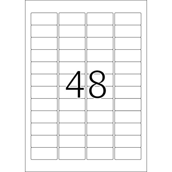 Produktbild: HERMA Etiketten abl&ouml;sbar wei&szlig; 45,7x21,2mm 25 Blatt 1200 St&uuml;ck
