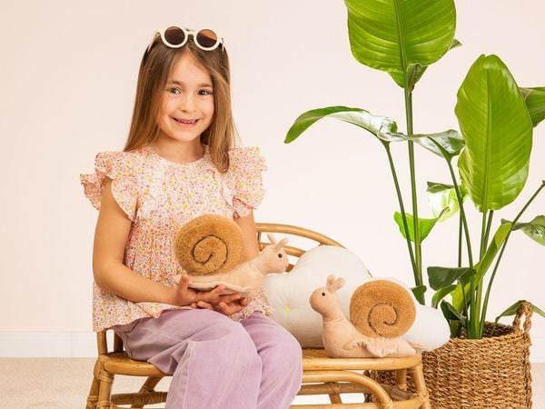 Produktbild: Teddy Hermann 93955 - Schnecke Lotta, 20 cm, Pl&uuml;schtier, Herzekind-Kollektion