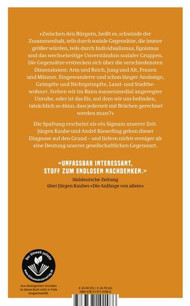 Produktbild: Die gespaltene Gesellschaft
