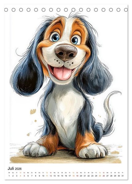 Produktbild: Hunde mit Humor (Tischkalender 2026 DIN A5 hoch), CALVENDO Monatskalender