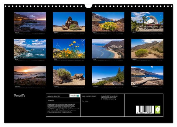 Produktbild: Teneriffa (Wandkalender 2026 DIN A3 quer), CALVENDO Monatskalender
