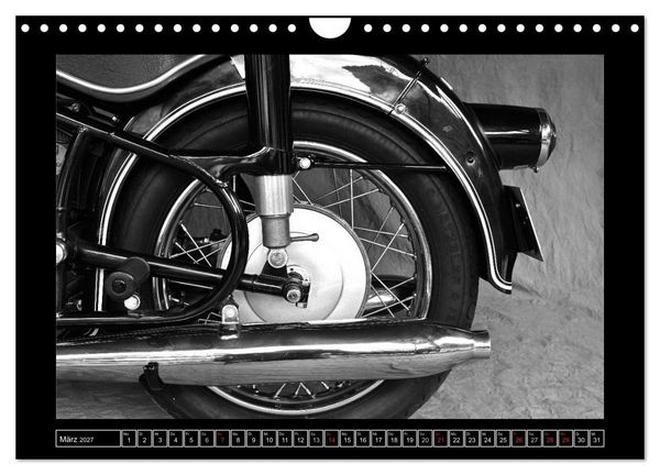 Produktbild: BMW R69S in schwarzweiss (Wandkalender 2027 DIN A4 quer), CALVENDO Monatskalender