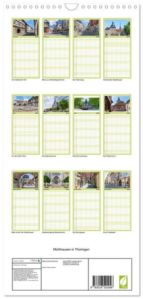 Produktbild: Familienplaner 2026 - M&uuml;hlhausen in Th&uuml;ringen mit 5 Spalten (Wandkalender, 21 x 45 cm) CALVENDO
