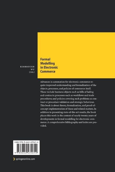 Produktbild: Formal Modelling in Electronic Commerce